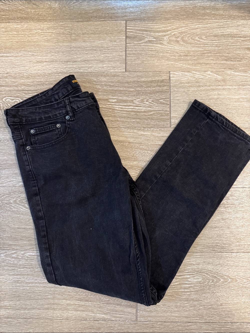 Ring of fire Black Straight-Leg Jeans slim 34x30